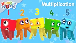 Times Tables  Multiplication for Kids Compilation  All Levels  Maths for Kids  Numberblocks [upl. by Nilekcaj]