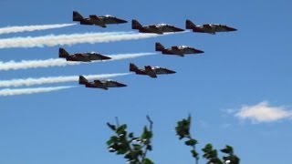 Patrulla Águila Spanish Air Force BA701 SalondeProvence Air Show 2013 [upl. by Annaerb847]