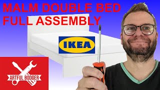 Full assembly of the IKEA Malm double bed [upl. by Eiramyma]