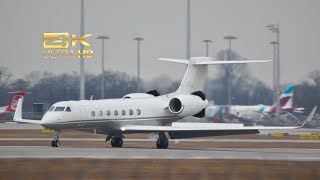 4K Gulfstream G550 MUGIC arrival at Munich Airport MUC EDDM [upl. by Matilda]