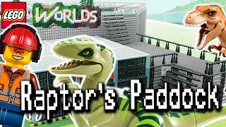 Detailing the Raptors Paddock Designing and Building in LEGO Worlds LEGO Jurassic World [upl. by Dyann]