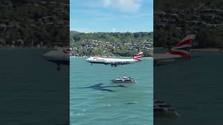 Dangerous Landing British Airways at wellington airport New Zealand shortsvideo [upl. by Helfand]