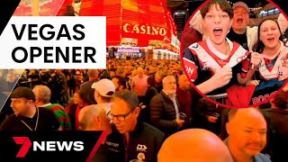 Countdown to NRL Las Vegas opener underway  7 News Australia [upl. by Thadeus790]