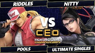 CEO 2024  Riddles Terry Vs nitty Bayonetta Smash Ultimate  SSBU [upl. by Jeffry240]