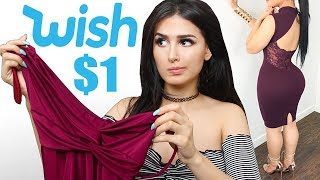 I BOUGHT CHEAP CLOTHES ON WISH TRY ON HAUL [upl. by Shu165]