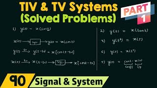 TimeInvariant and TimeVariant Systems Solved Problems  Part 1 [upl. by Burdett]