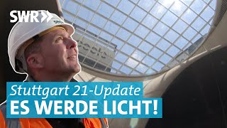 Stuttgart 21 Erstes Lichtauge des Tunnelbahnhofs enthüllt [upl. by Brout163]