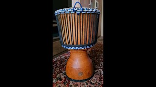 Próbki dźwięków djembe 39 cm z drewna Akacjowa Robinia rocznik 2021 [upl. by Gardy]