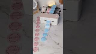 what would you print with these multicolored labels📦asmr smallbiz smallbusiness packingorders [upl. by Xirdnek]