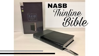 NASB Thinline Bible Review Black Leathersoft [upl. by Reyam]