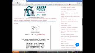 Generador de Licencias Claves ESET NOD32 Sin Programas 2017 2018 [upl. by Odracir]