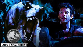 Jurassic Park  The T rex Chase In 4k HDR [upl. by Nivlen335]