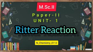 Ritter Reaction  Mechanism  Name reaction  Study with N chemistry [upl. by Francklyn]