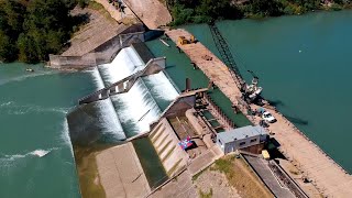 This is what Lake Dunlap Dam looks like 2 years after spill gate failure caused lake to drop 7 feet [upl. by Wernda]