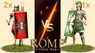 Can 2 Legionary Cohorts Beat 1 Urban Cohort in OG Rome Total War [upl. by Bowrah]