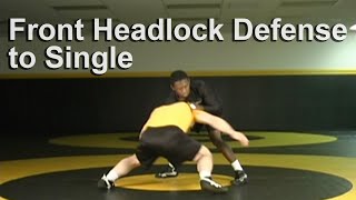 Front Headlock Defense to Single Leg  Cary Kolat Wrestling Moves [upl. by Jackson]