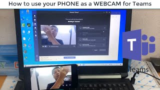 How to use your PHONE as a WEBCAM for Teams  iVCam App [upl. by Keslie]