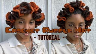 Quick and Easy Crochet Ruffle Bucket Hat Tutorial [upl. by Shank]