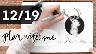 DÉCEMBRE 2019 🦌 dans mon bullet journal plan with me [upl. by Bourn]