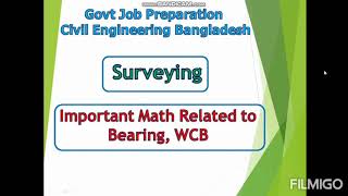 Surveying I WCB I Bearing I Whole Circle Bearing থেকে কীভাবে Bearing বের করা যায় BUET Pattern Math [upl. by Barrett996]