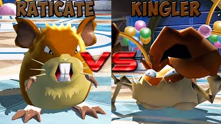 Pokemon battle revolution  Raticate vs Kingler [upl. by Eetsirk]