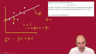 Constructing the OLS estimator with a restriction imposed [upl. by Alberto498]