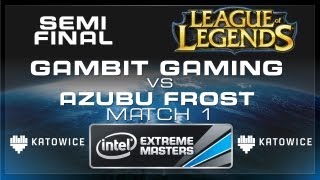 Azubu Frost vs Gambit Gaming  Match 1  SemiFinal  IEM Katowice League of Legends Full HD [upl. by Rosemaria]