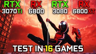 RTX 3070 Ti vs RX 6800 vs RTX 3080 vs RX 6800 XT  Test in 16 Games  1440p  Which One Is Better 🤔 [upl. by Needan]