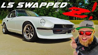 A Vintage Datsun 240Z  LS2 V8 Power  One GrinInducing Drive [upl. by Ayn]