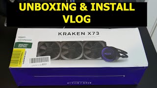 NZXT KRAKEN X73 AMAZON WAREHOUSE UNBOXING  INSTALL  VLOG [upl. by Halet724]