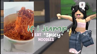 If i JUMP I eat SPICY NOODLES irl Murder Mystery 2 [upl. by Muiram619]