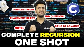 Recursion in One Shot  C Programming  Lecture 6  Complete C Course [upl. by Mateo]