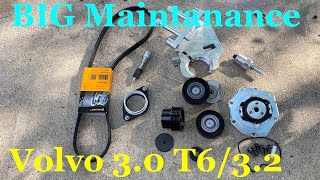 Volvo XC70 T6 30 Replacing accessory drive belt water pump and all pulleys [upl. by Beach183]