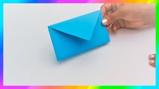 Cómo hacer SOBRES de papel sin pegamento★ Origami★Sobres para cartas  PapelyManualidades [upl. by Janik]