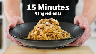 AUTHENTIC 4 Ingredient Cacio E Pepe [upl. by Ahsiekal868]