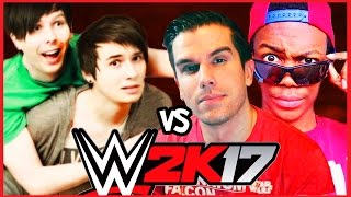 Denkops Chris Danger amp Will Power Vs Dan and Phil  WWE 2K17  Round 1 s3e7 [upl. by Otiragram]