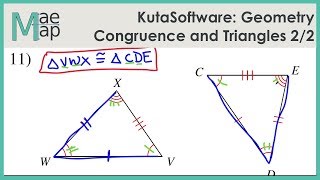 KutaSoftware Geometry Congruence And Triangles Part 2 [upl. by Enilada]