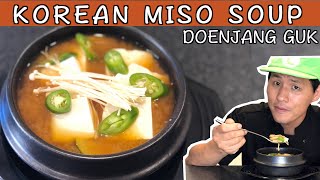 EASY Korean Miso Soup Recipe  Vegan Friendly  No Oil Needed  Doenjang guk [upl. by Buerger878]