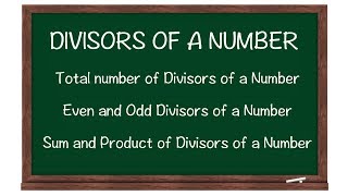 Number Theory Problems  Divisors of a Number [upl. by Ayital]