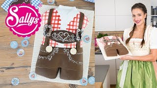 Lederhose Torte  Motivtorte  Oktoberfest  Geburtstagstorte  Sallys Welt [upl. by Fadiman589]