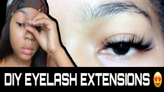 EYELASH EXTENSIONS DIY  strips into individual [upl. by Giglio455]