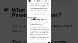 What Does Peremptory Mean [upl. by Enelav]