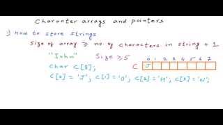 Character arrays and pointers  part 1 [upl. by Eseela]