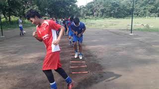 Hetauda football academy ladder for footwork session [upl. by Heidy]