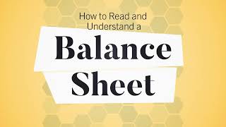 How to Read and Understand a Balance Sheet  Business Explained [upl. by Kruter232]