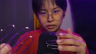 ASMR fast and aggressive mic scratching ft paperclip nails 📎📎 [upl. by Atorod]