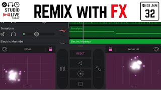 Use FX to Remix Tracks in GarageBand iOS iPhoneiPad  Quick Jam 32 [upl. by Akins659]