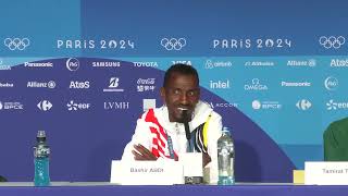 Ethiopias Tamirat Tola Wins Olympic Marathon Press Conference [upl. by Aikem]