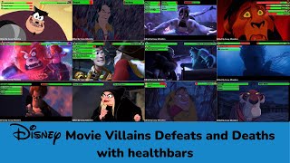 Disney Movie Villains Defeats and Deaths with healthbars [upl. by Enneirda102]