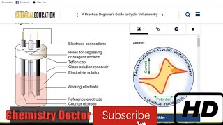 Complete Guide to Cyclic Voltammetry  Part 1  Beginners Tutorial [upl. by Nytsirhc]